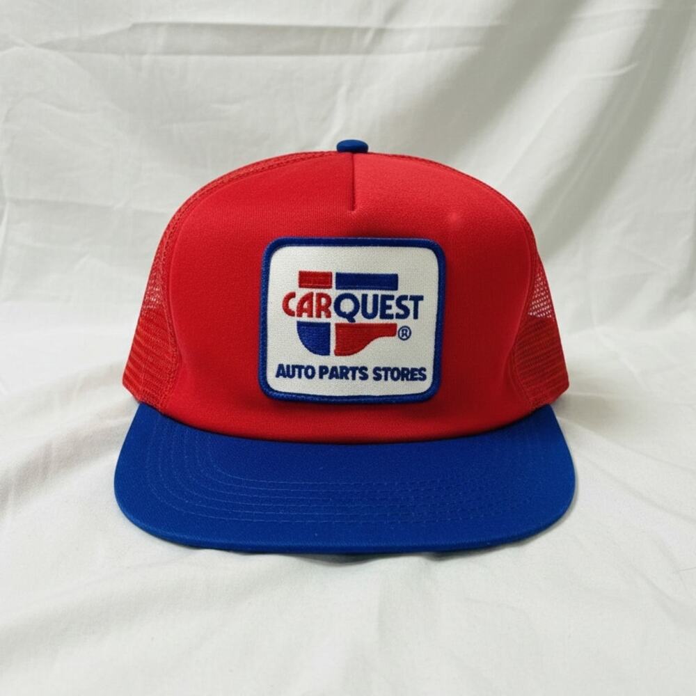 K Products CarQuest Auto Parts Vintage Red Trucker Hat Unisex Mens One Size